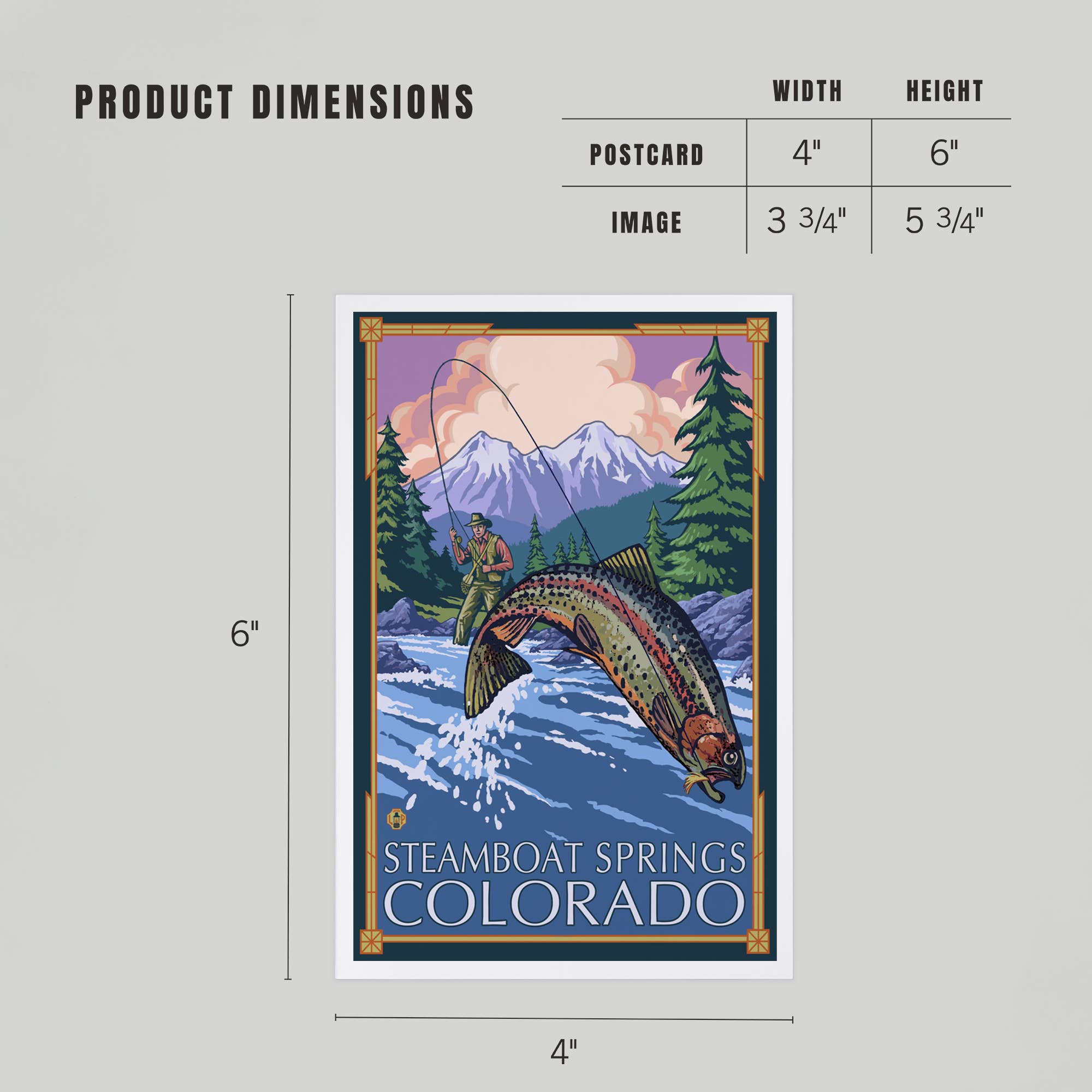 PREMIUM POSTCARDS Steamboat Springs, Colorado, Fisherman