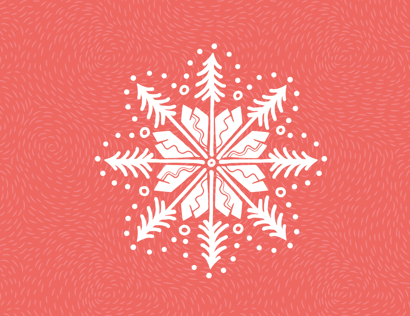 Ski-flake Holiday Snowflake Skiing Greeting card