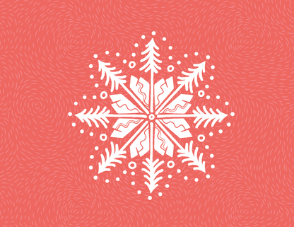 Ski-flake Holiday Snowflake Skiing Greeting card