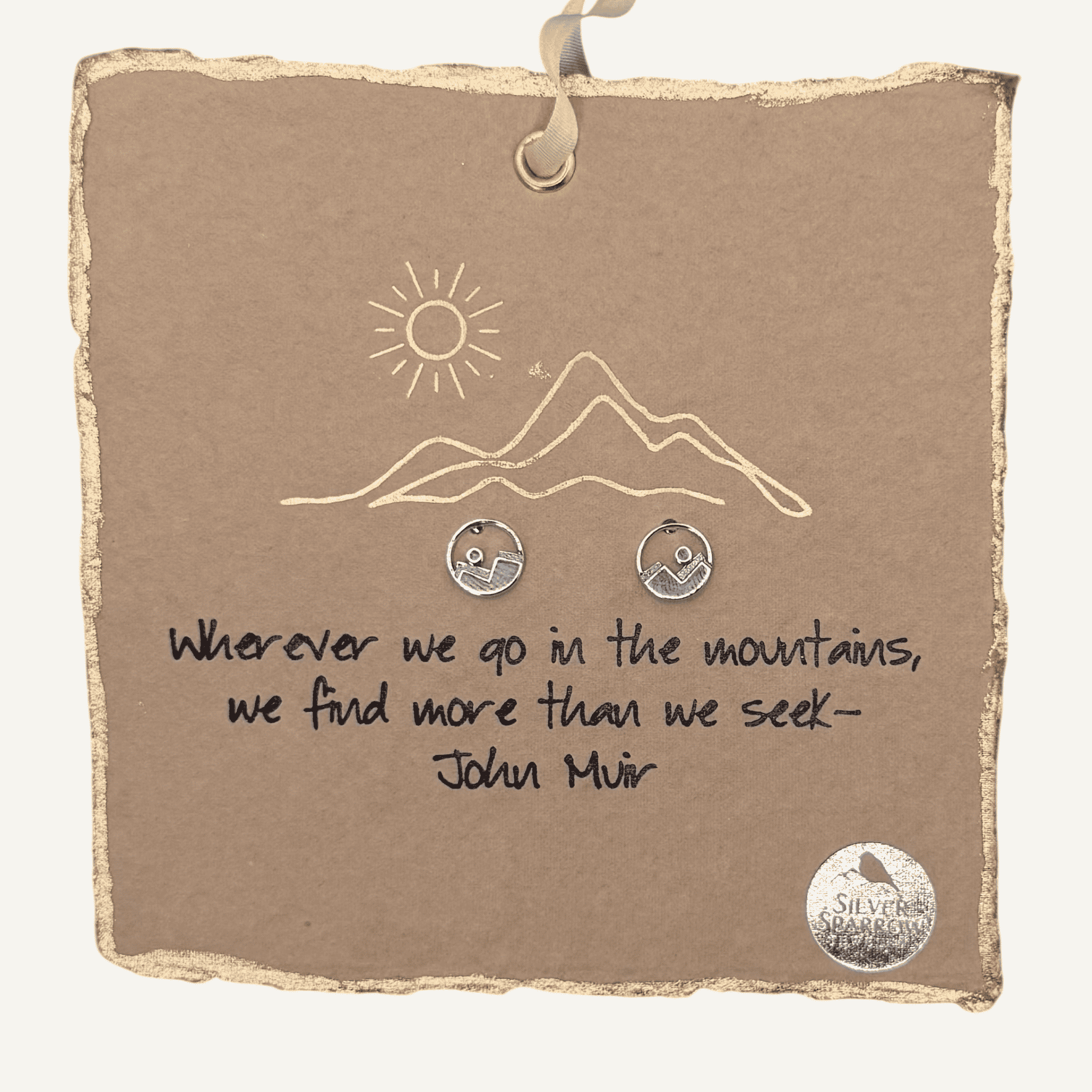 Silver Sparrow Jewelry Mountain Circle Earrings