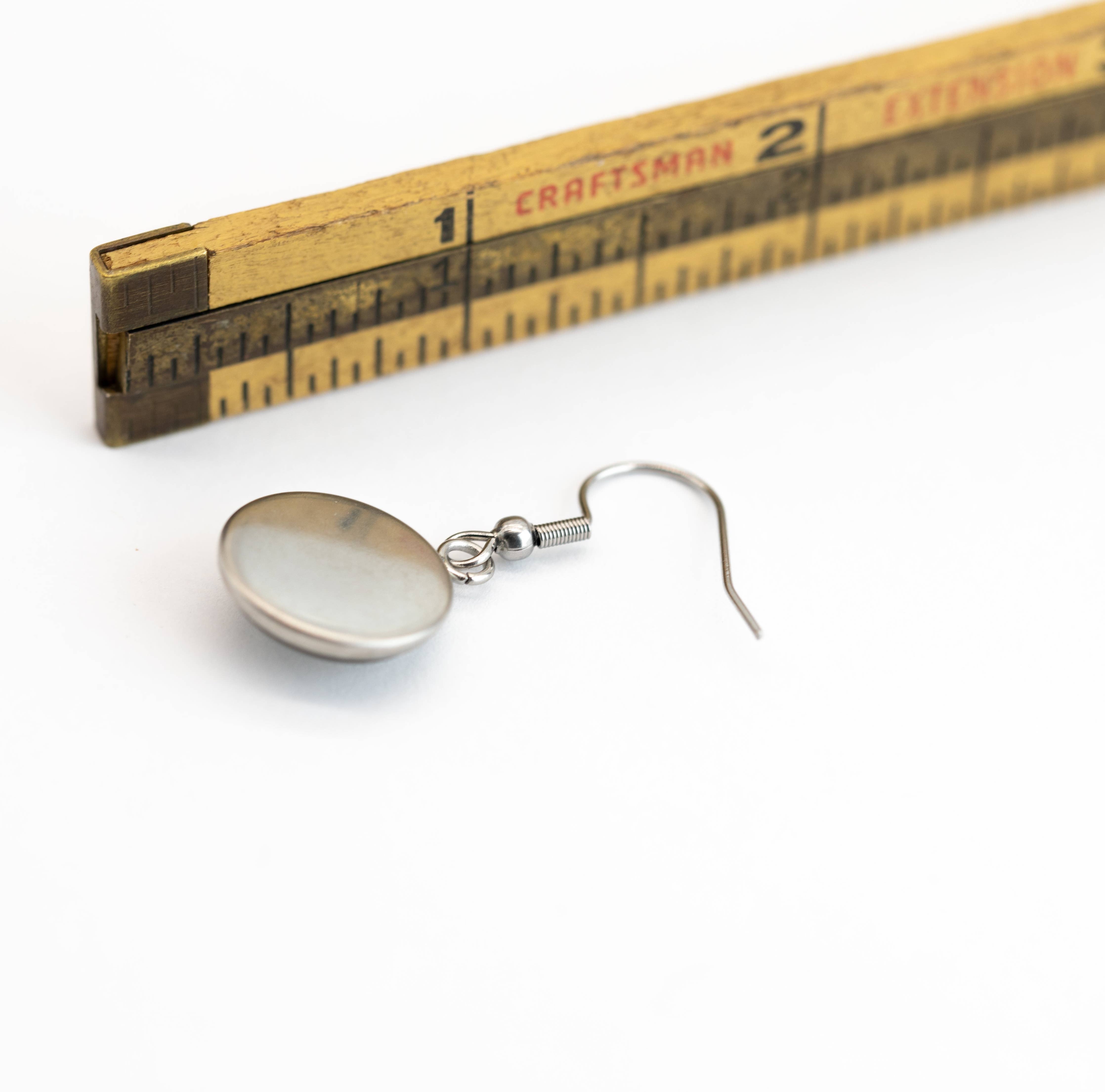TAKENYA Stainless Steel and Glass Earrings