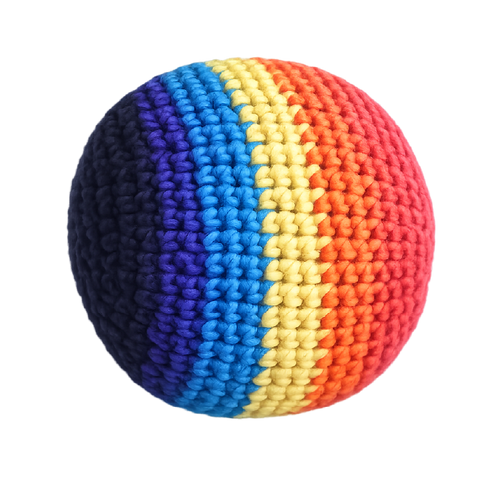 Extreme Retro Hand-Knitted Kick Pouch Footbag - 12/Display