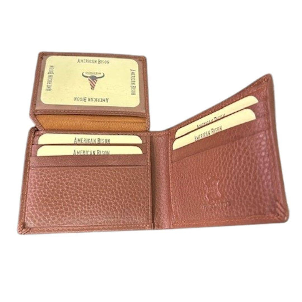 Mixed Media Bifold Rodeo Wallet with Medallion AB1915