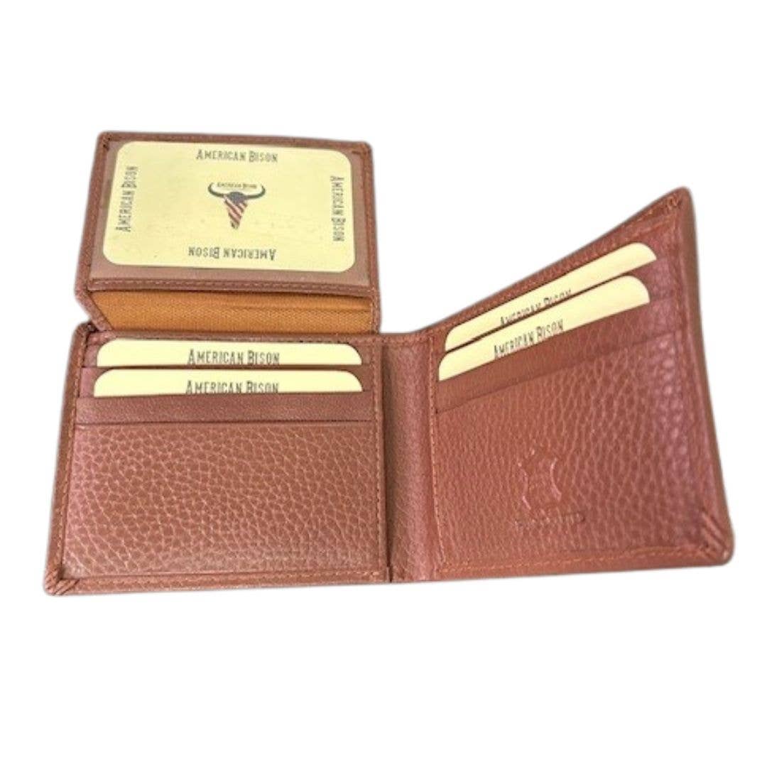 Mixed Media Bifold Rodeo Wallet with Medallion AB1915