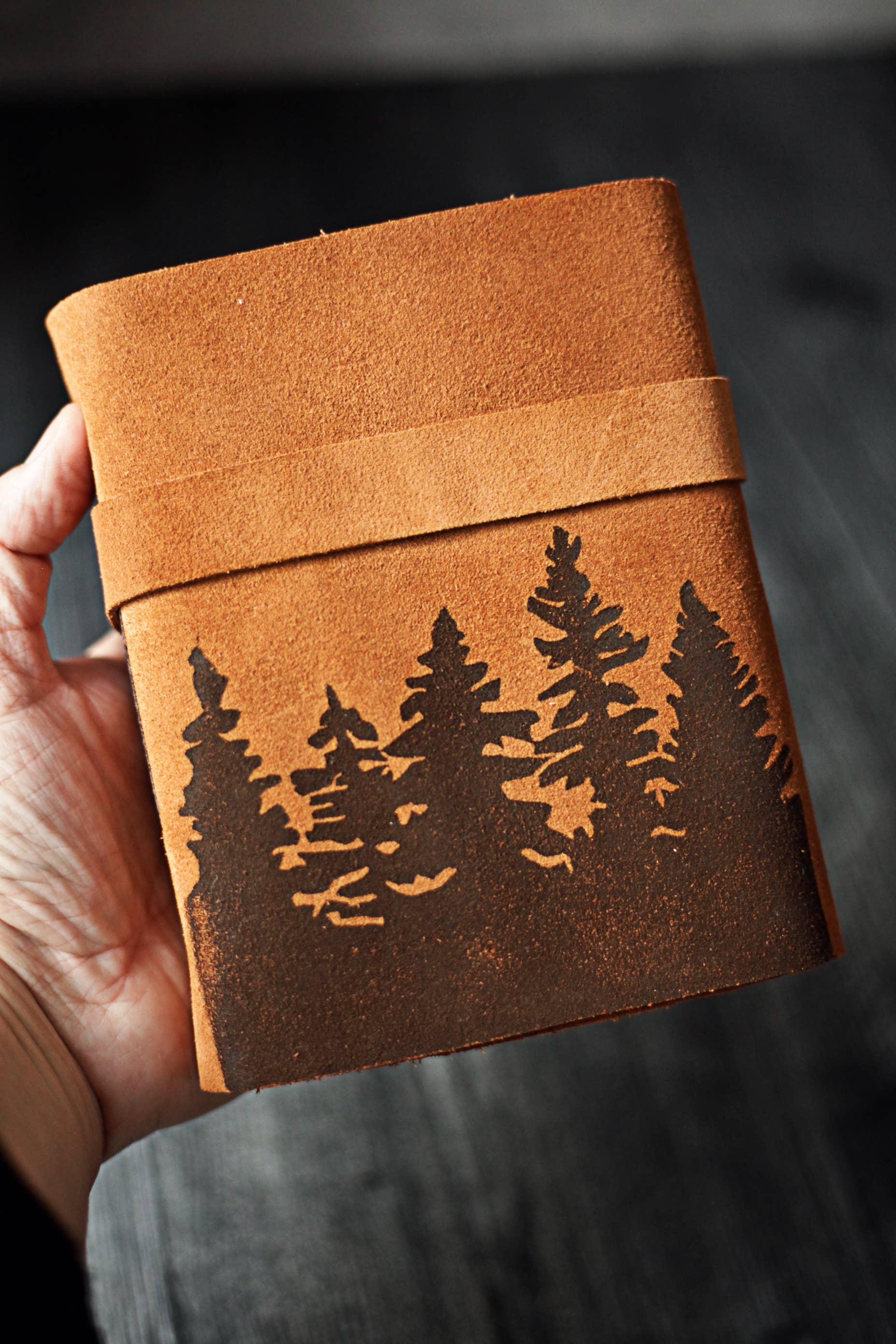 Tree Journal - Pine Forest Leather Journal