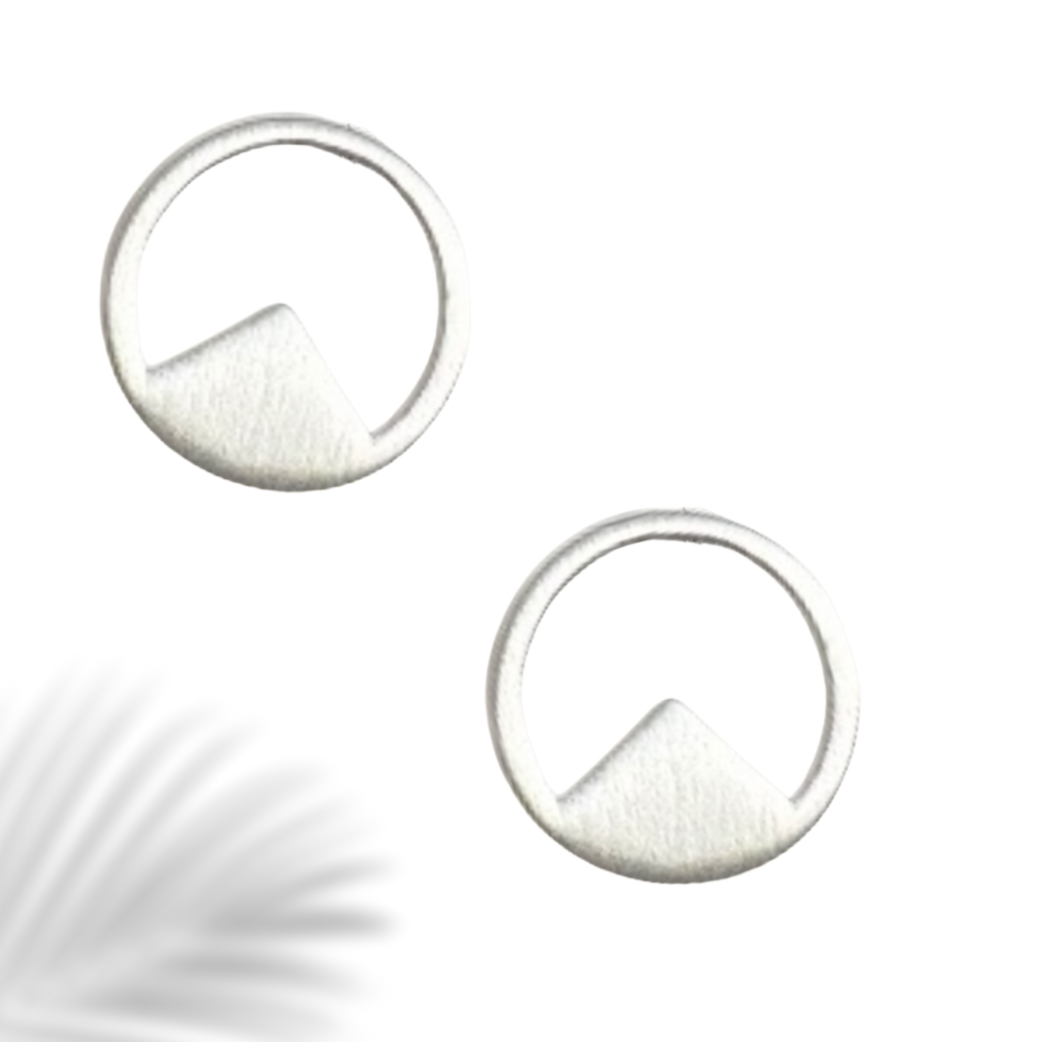 Sterling silver mountain stud earrings