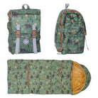 Mimish Sleep-N-Pack™ 2-in-1 Packable Sleeping Bag & Backpack Little Kid (3-6 Yrs) Pals in Print: Camping Bears Trail