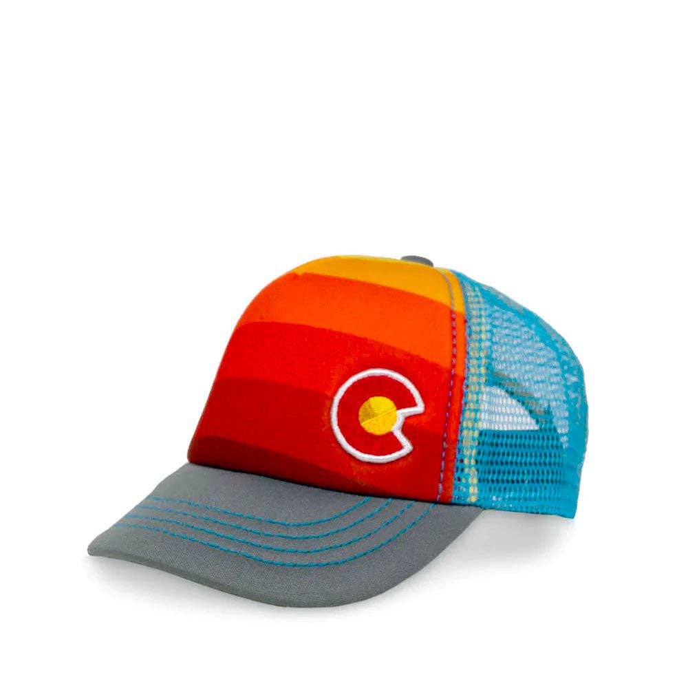Kids' Fader Trucker Hat Sunset Fader Nugget Fit