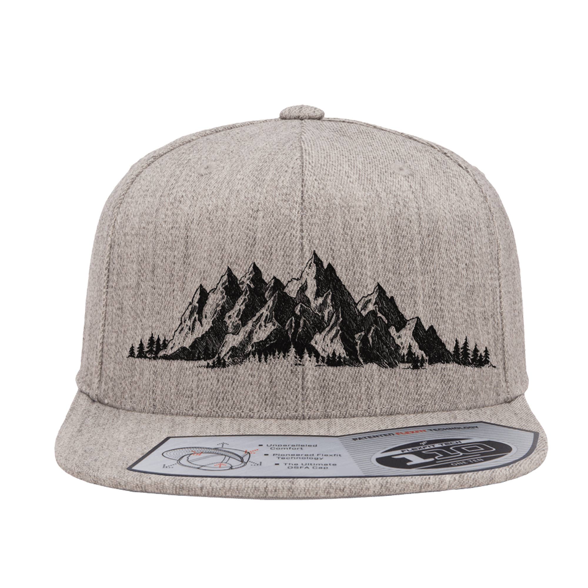 Black Mountain Range Grey Hat Curved Bill