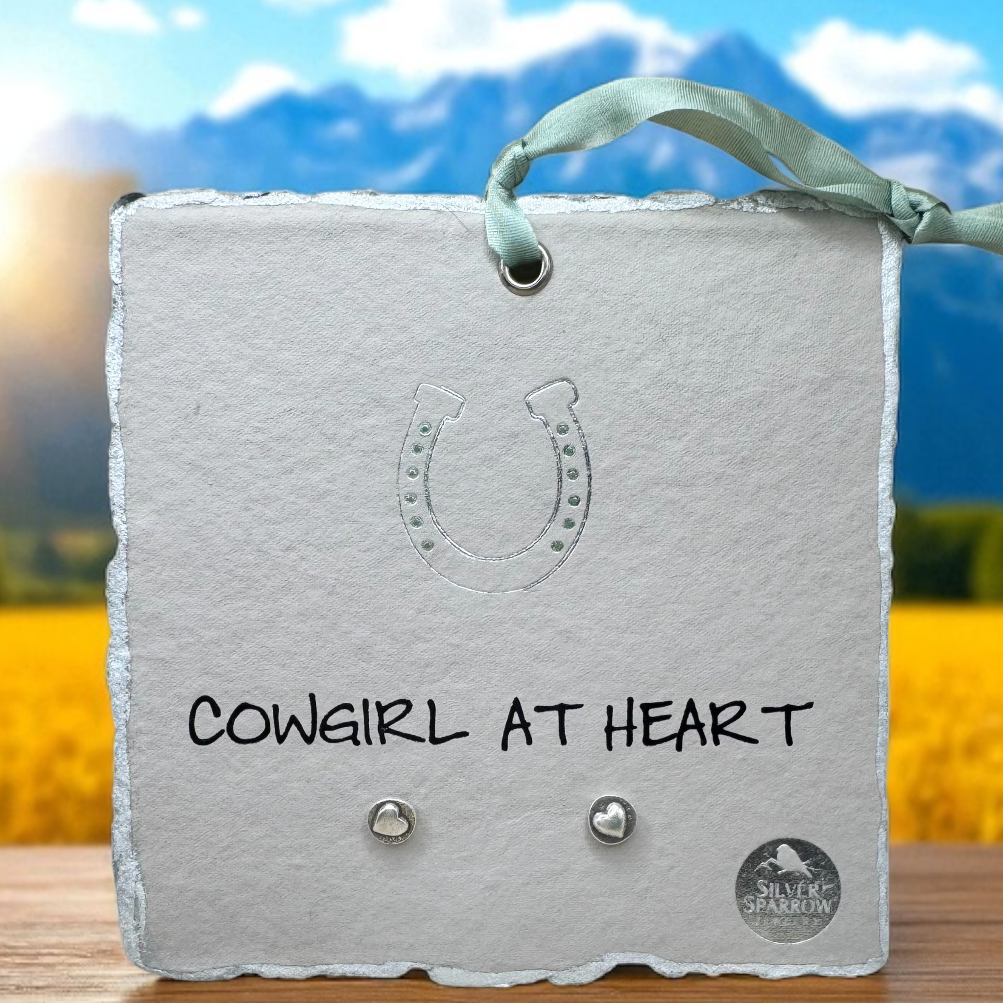 Sterling heart stud earrings