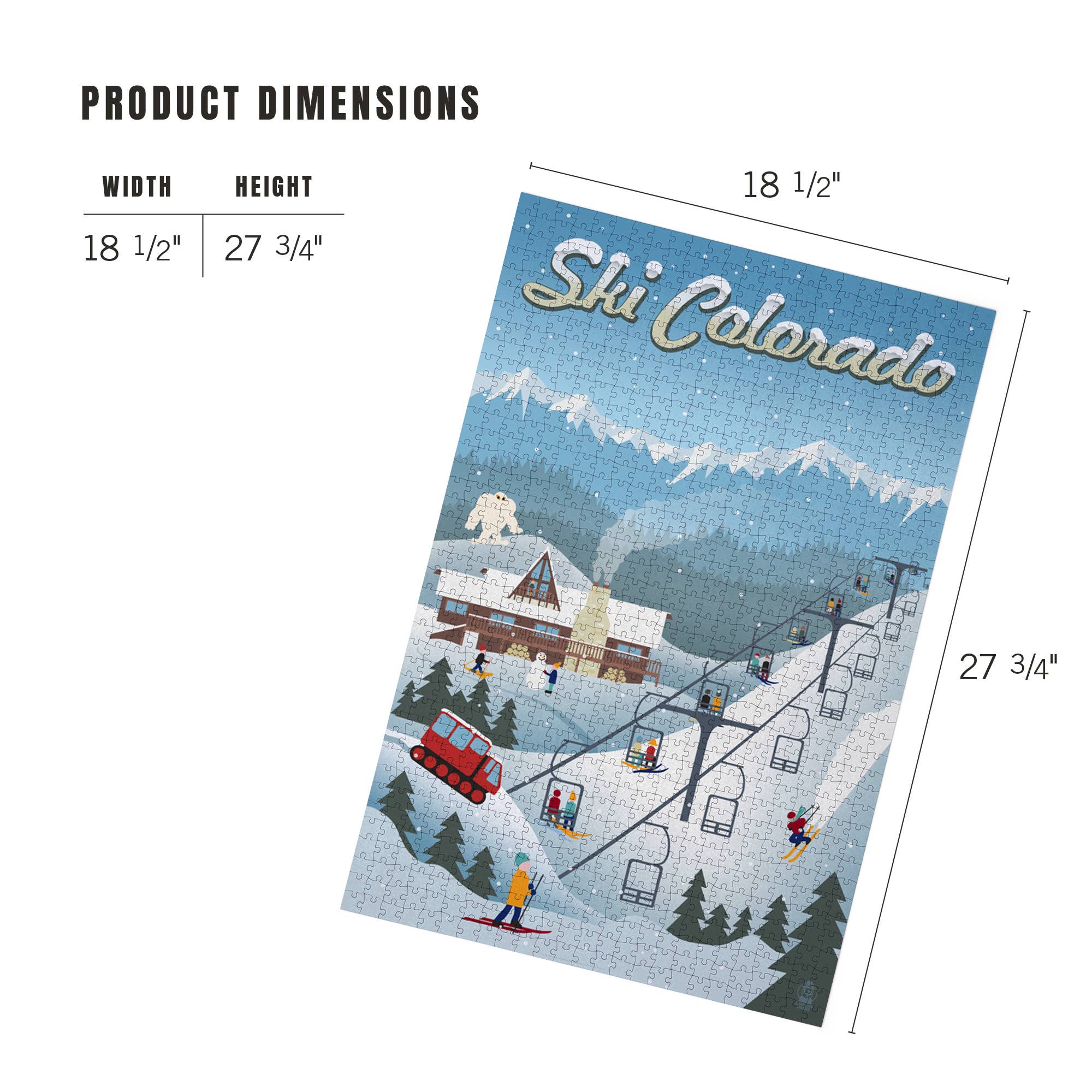 1000 PIECE PUZZLE Colorado, Retro Ski Resort