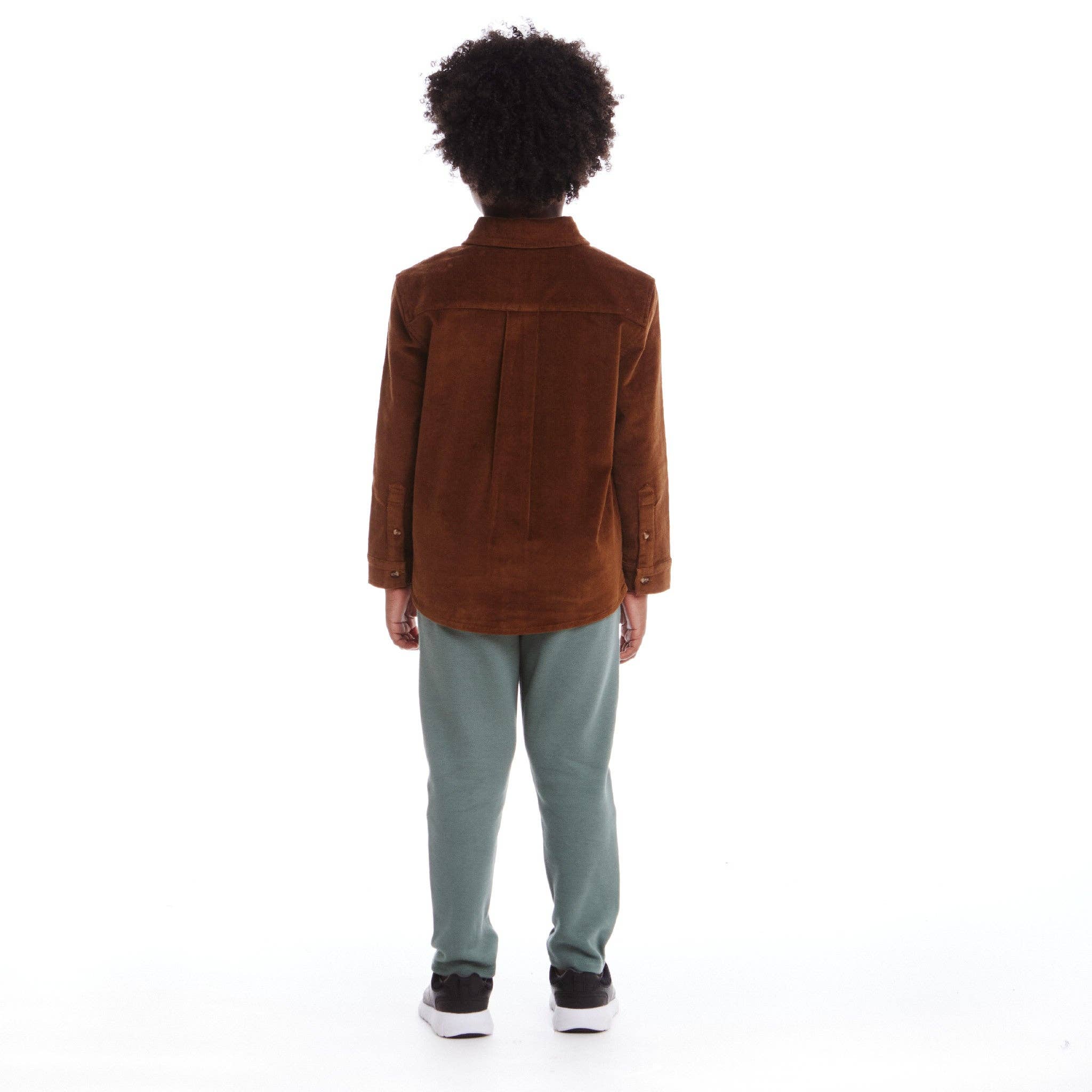 Andy & Evan Kids Garment Washed Cord Buttondown