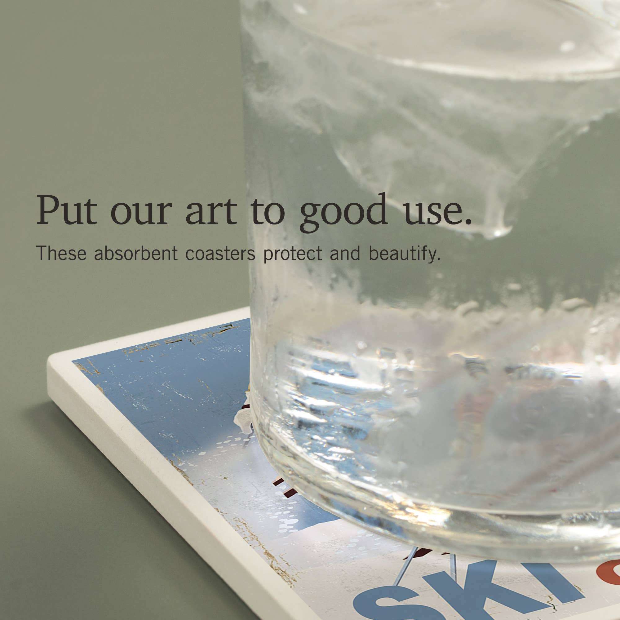 Mountain and Company Ceramic Coasters