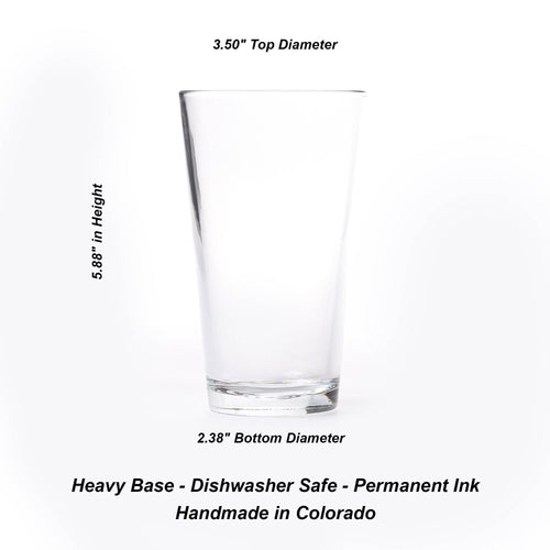Double Exposure Bear Pint Glass
