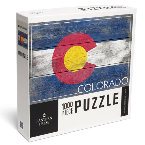 Steamboat Jigsaw Puzzles Rustic Colorado State Flag 1000 Pieces