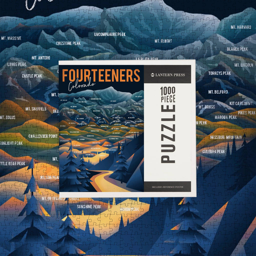1000 Piece Puzzle Colorado, Fourteeners, Mountain Range a