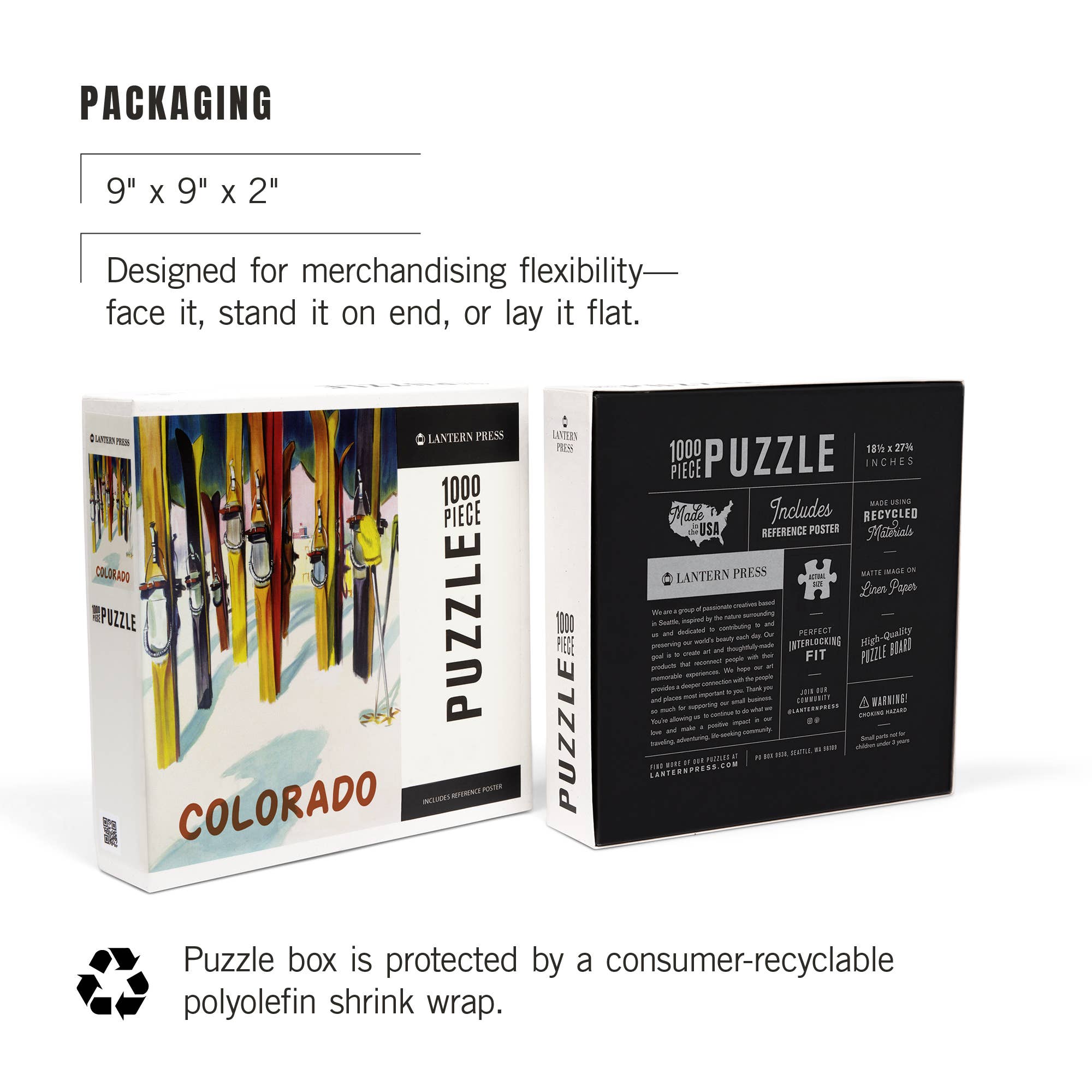 1000 PIECE PUZZLE Colorado, Colorful Skis