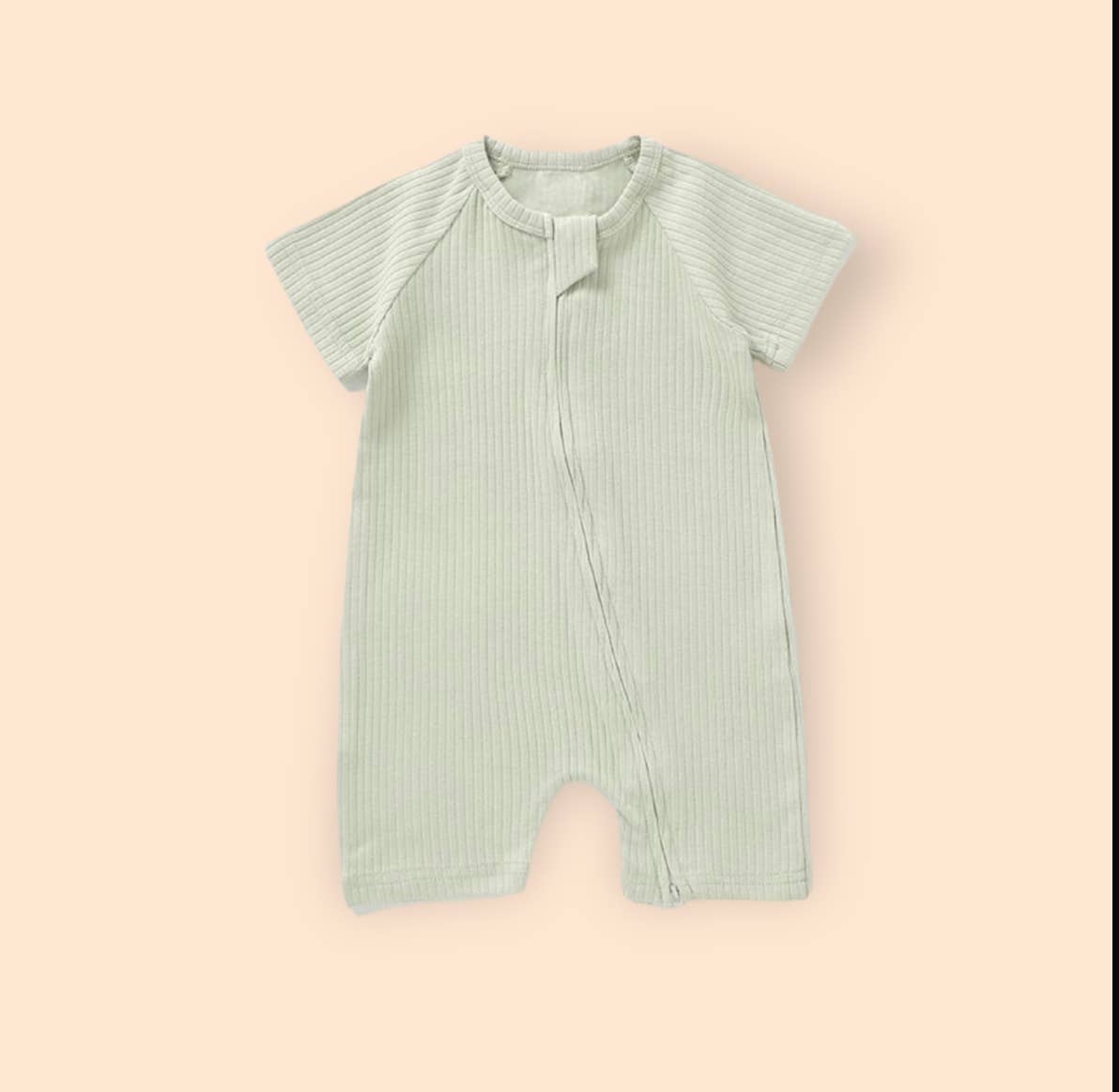 Organic Baby Summer Romper with zipper