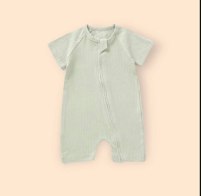 Organic Baby Summer Romper with zipper
