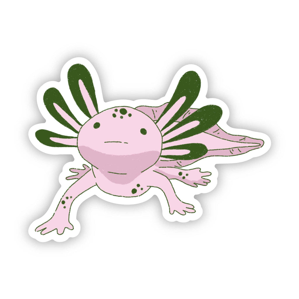 Pink And Green Axolotl Sticker