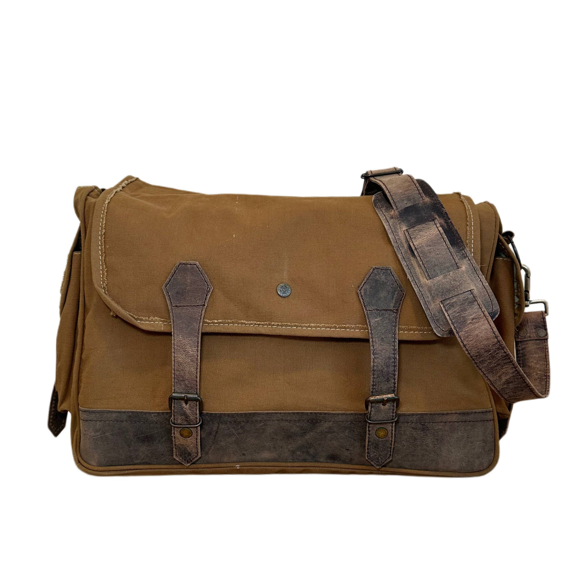 Vintage Addiction Tuscany Green Canvas Unisex Crossbody/Messenger Bag