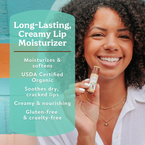 Badger Cocoa Butter Lip Balm, Cool Mint, Hydrating 18ct
