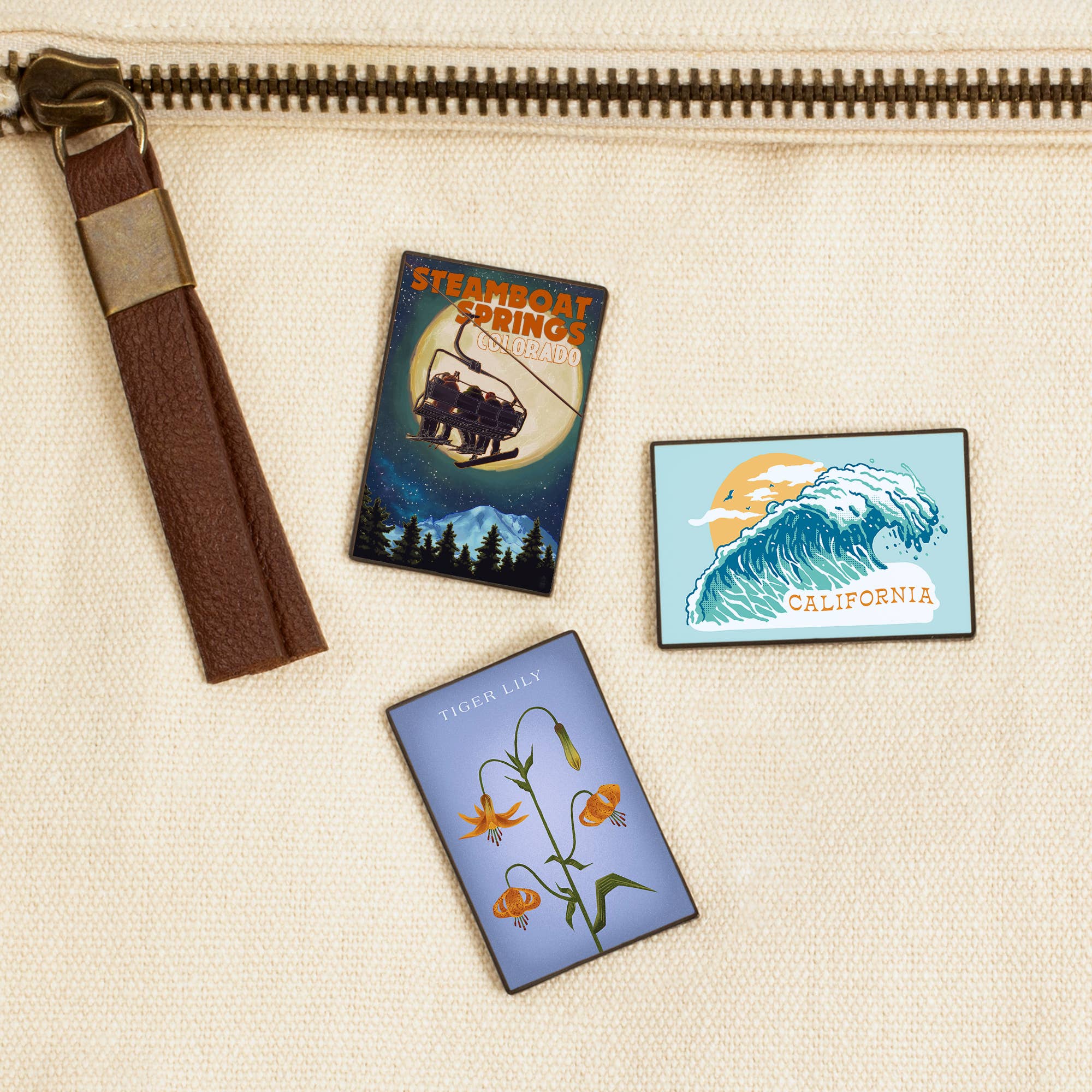 LAPEL PIN Steamboat Springs, Colorado Ski Lift Moon