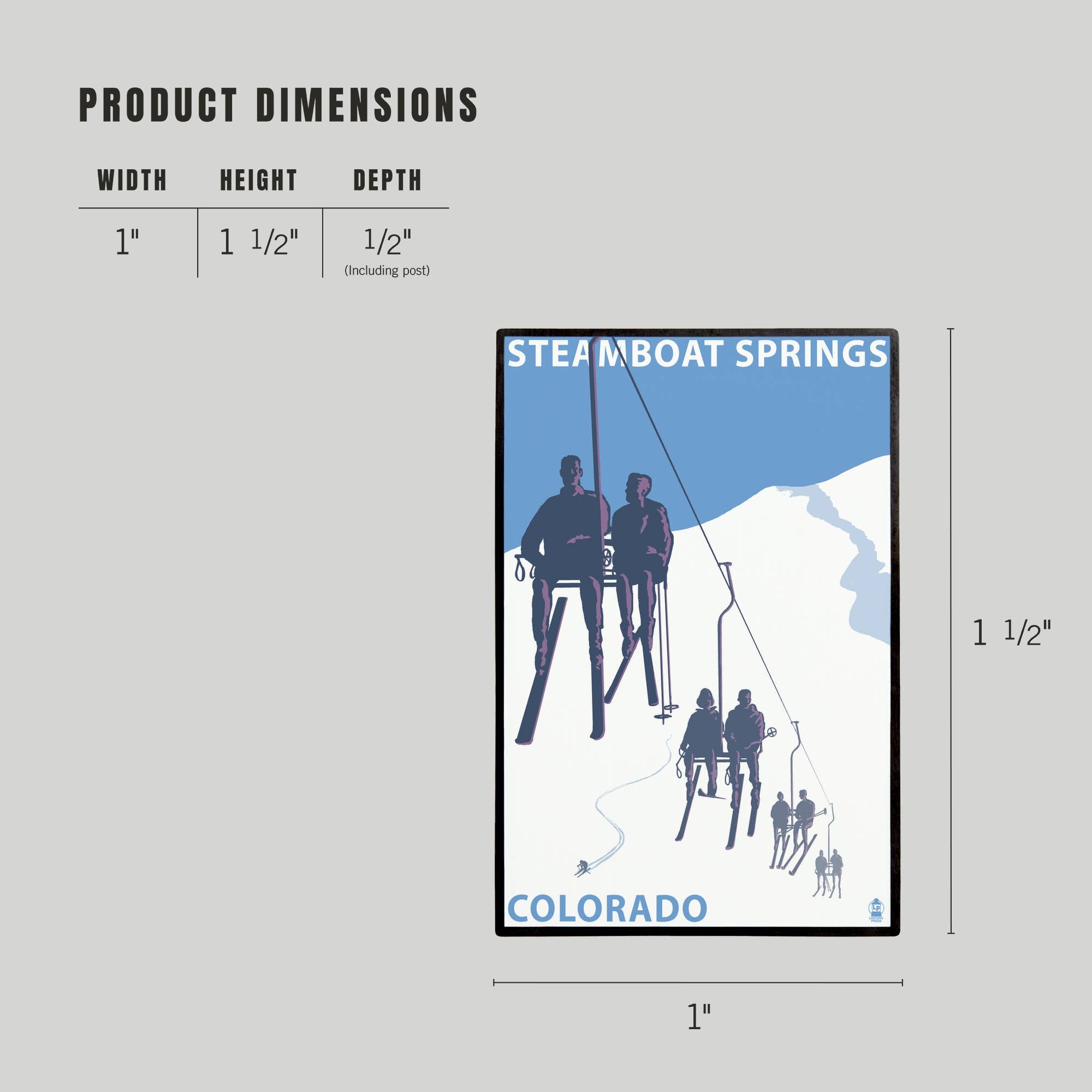 LAPEL PIN Steamboat Springs, Ski Lift