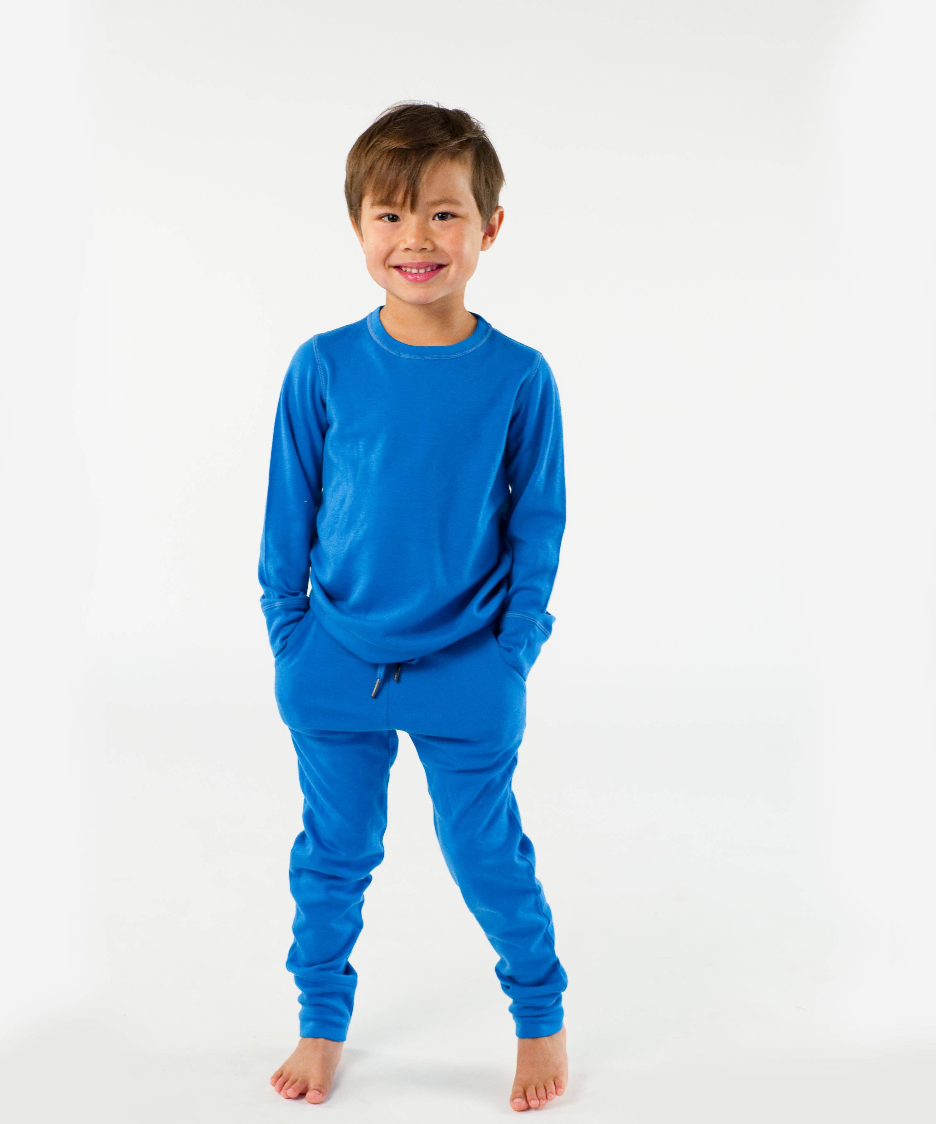 Kids Midweight Merino Jogger and Crew Set