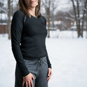 Aurora Raglan Black and Grey