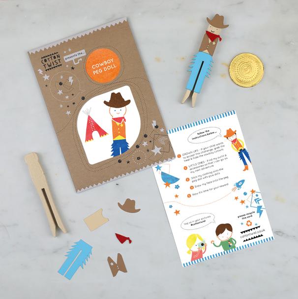 Make Your Own Kit Cowboy Peg Doll