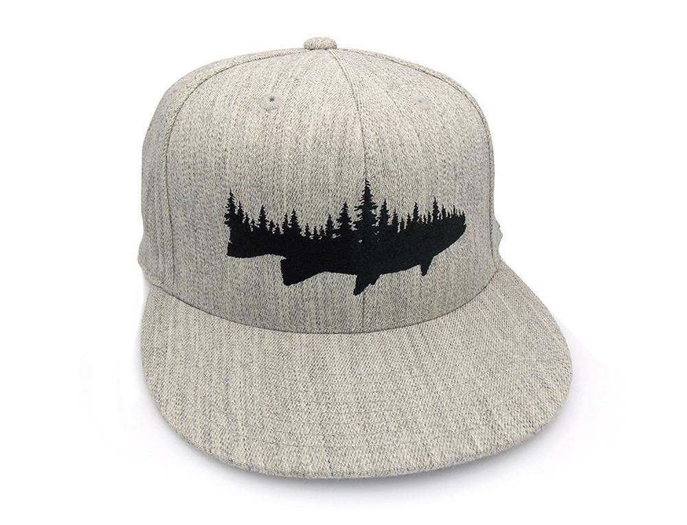 Fish and Forest Hat Flexfit Flat Bill