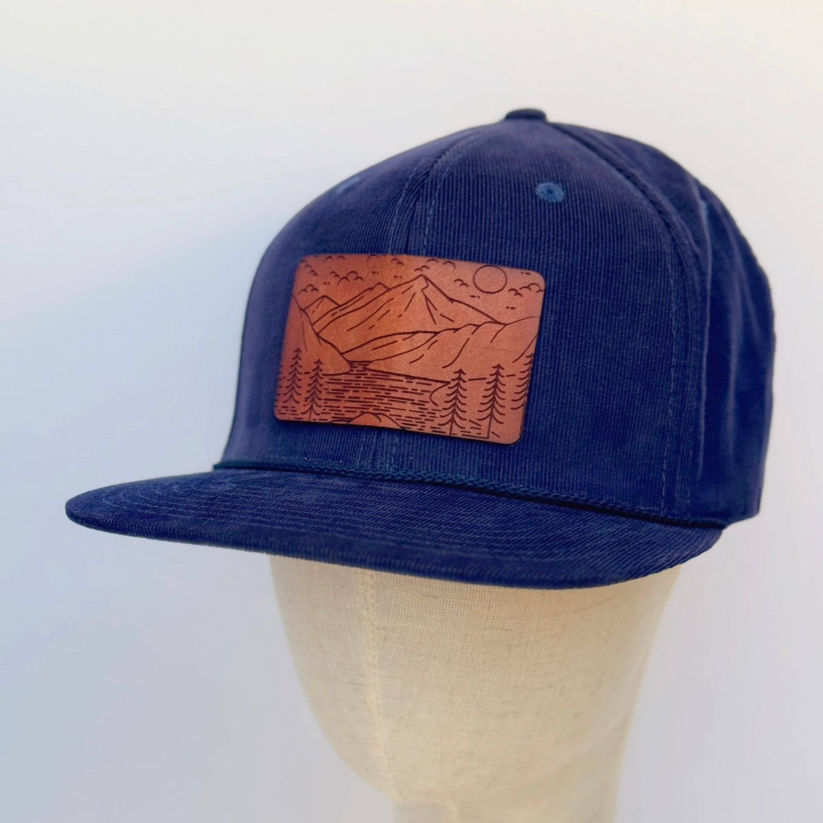 The Lonely Pine Rivers & Ridges | mountain scape leather patch hat