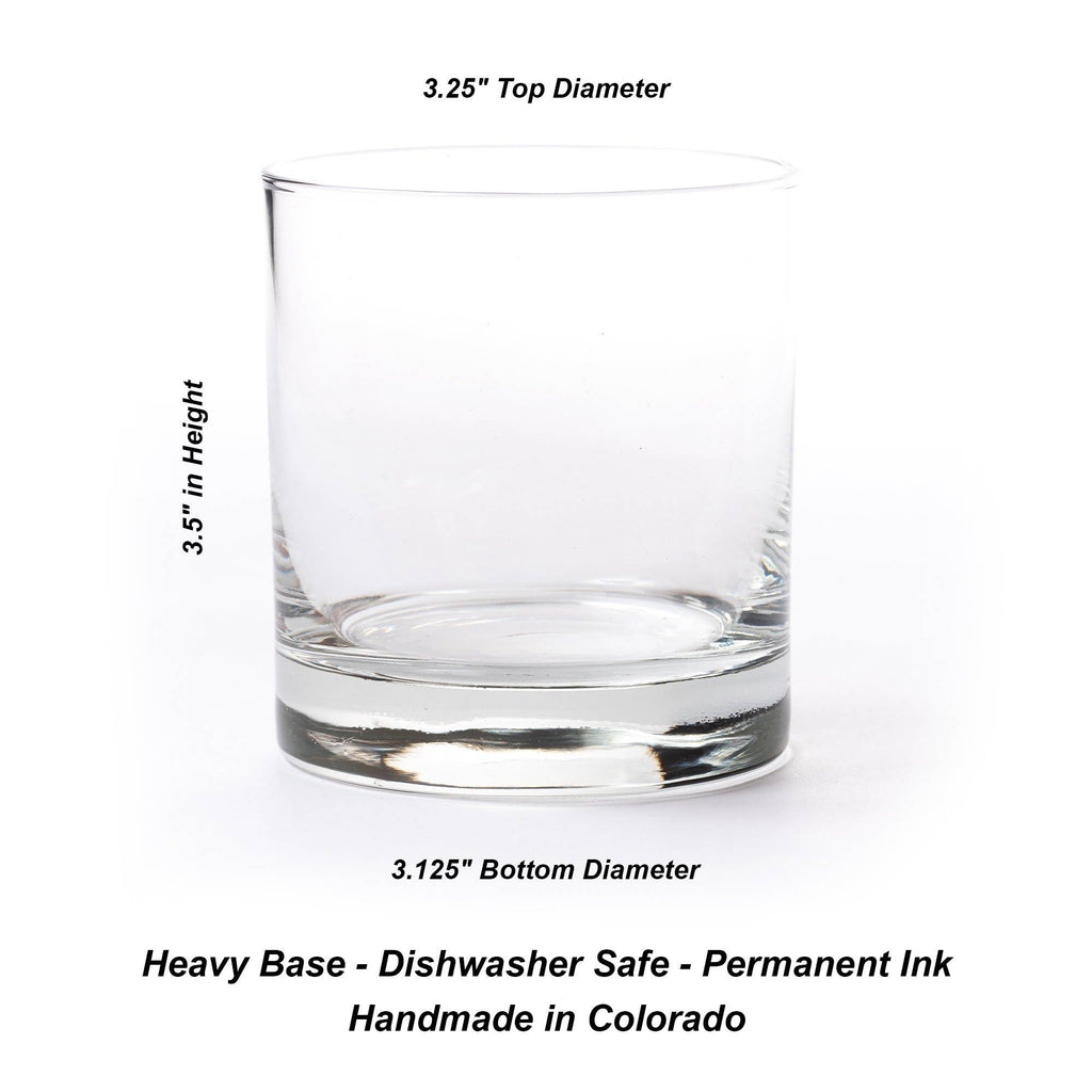 Ski Lift 8 - Black Whiskey Glasses