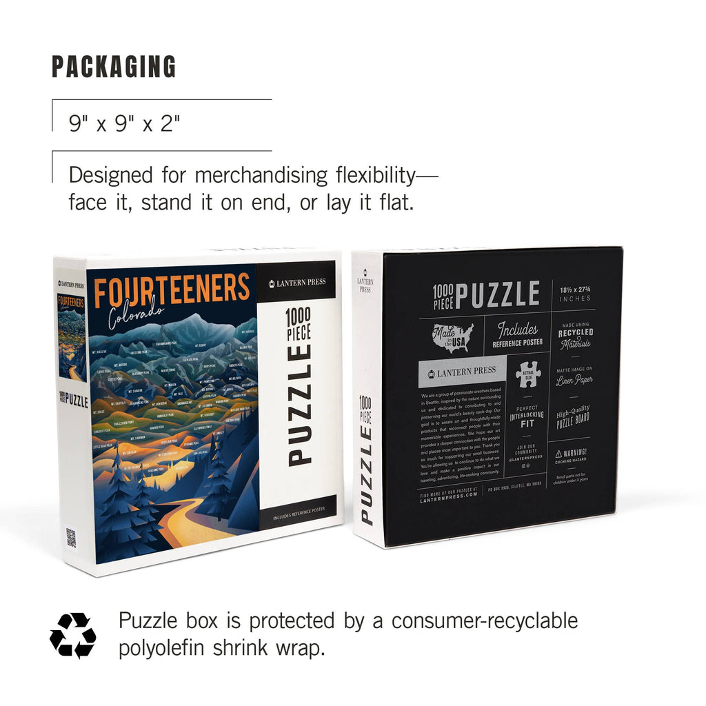 1000 Piece Puzzle Colorado, Fourteeners, Mountain Range a