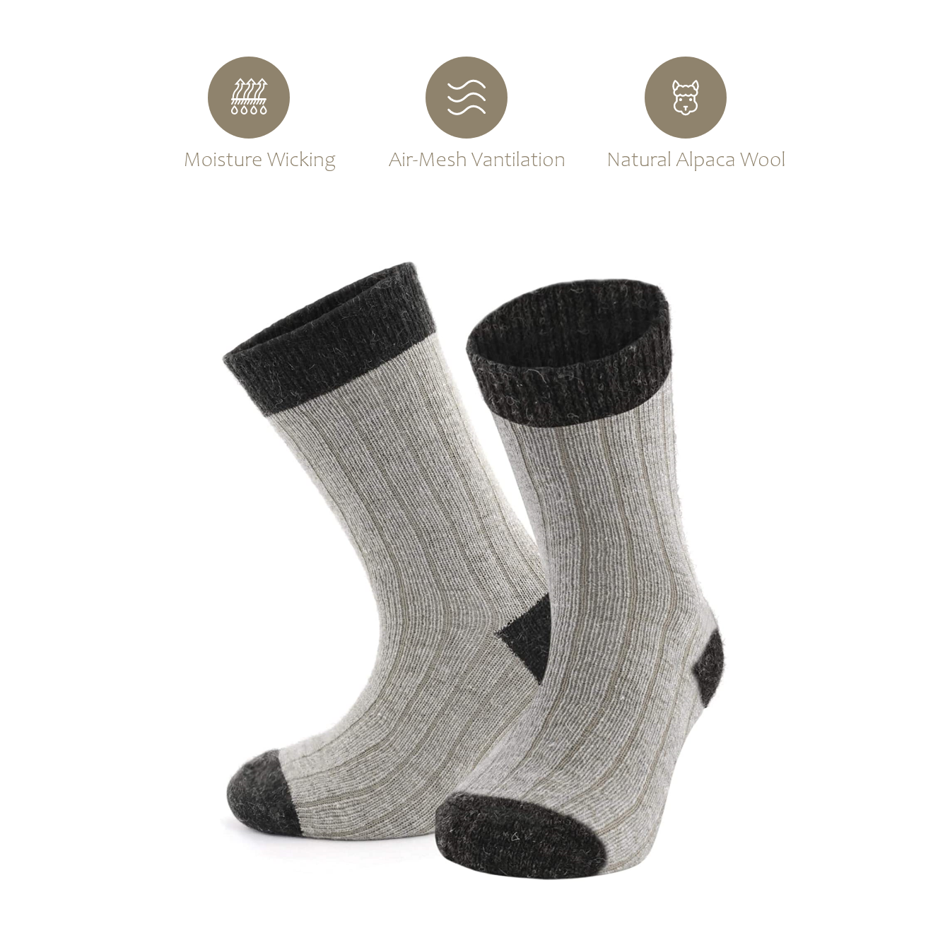 Alpaca Socks For Kids Beige Kids 13-2.5