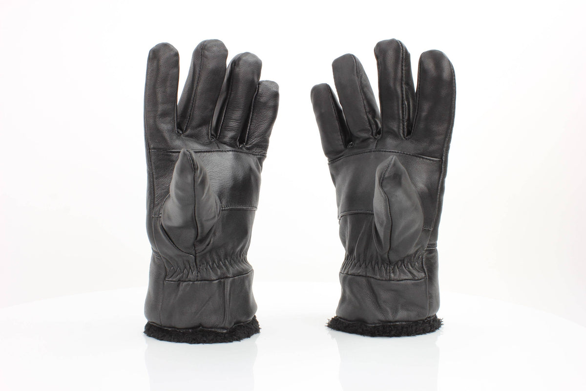 Leather Impressions Inc Sheepskin Leather Gloves with Black Sherpa Lining ABGL102SH