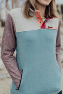 Women's Powell Fleece Pullover Vintage Aqua