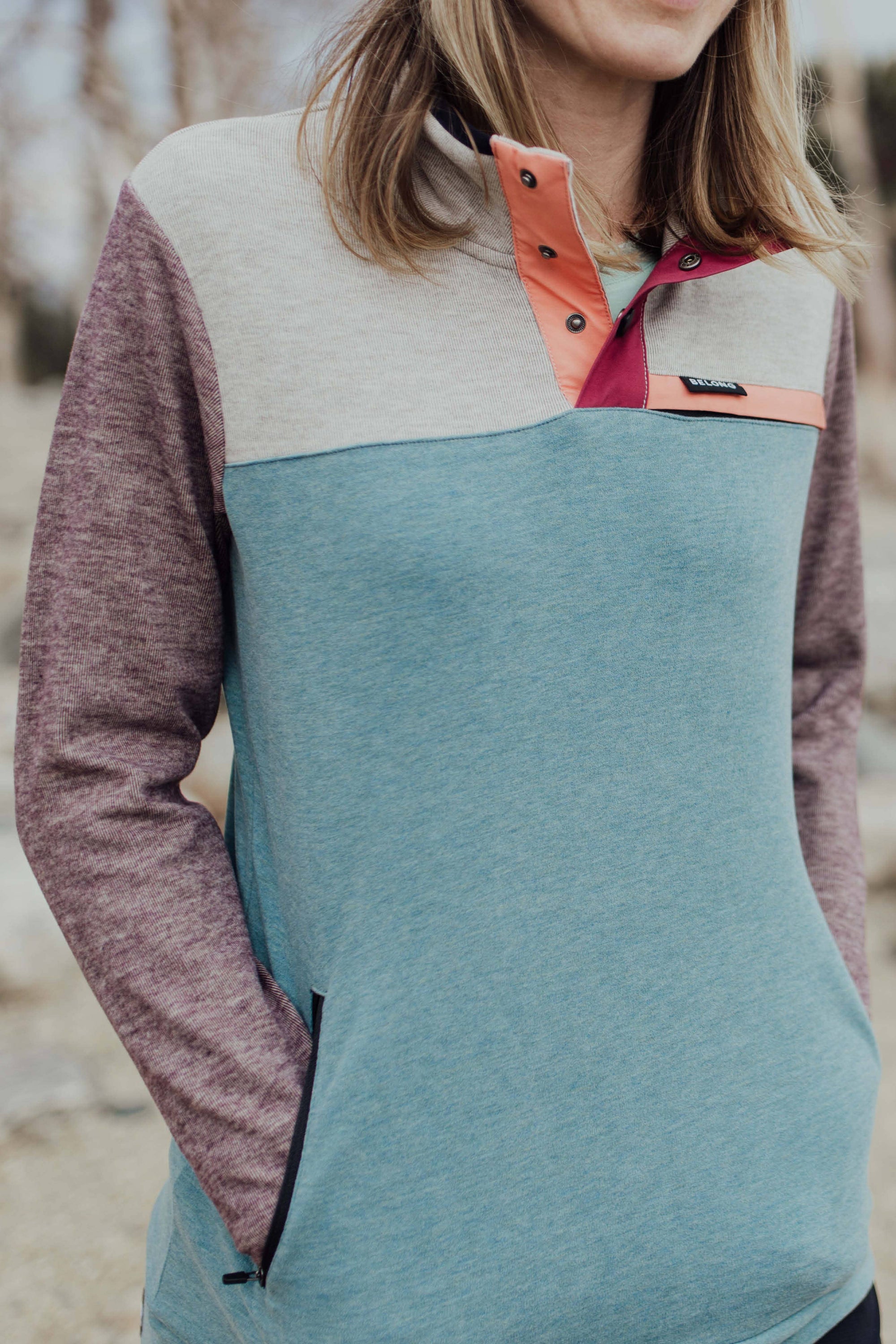 Powell Fleece Pullover Vintage Aqua