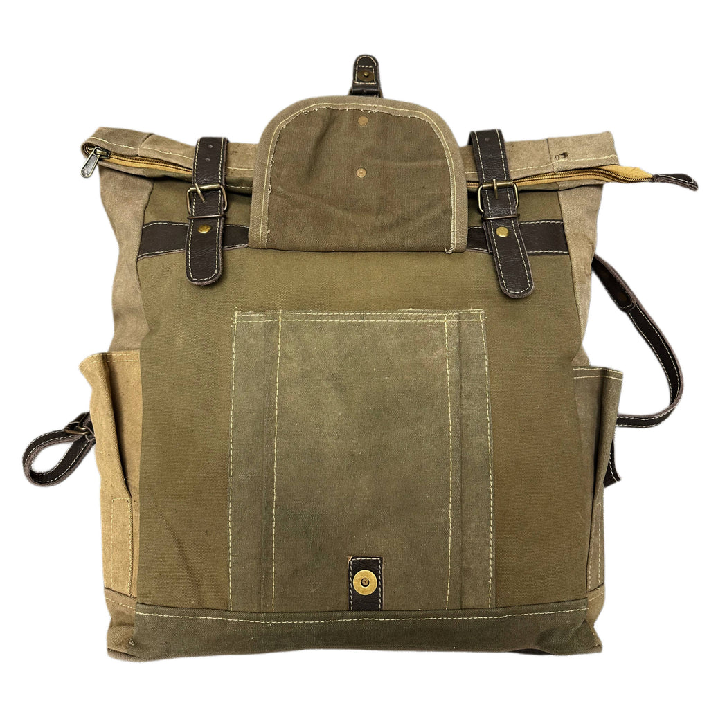 Large Recycled Military Tent Backpack
