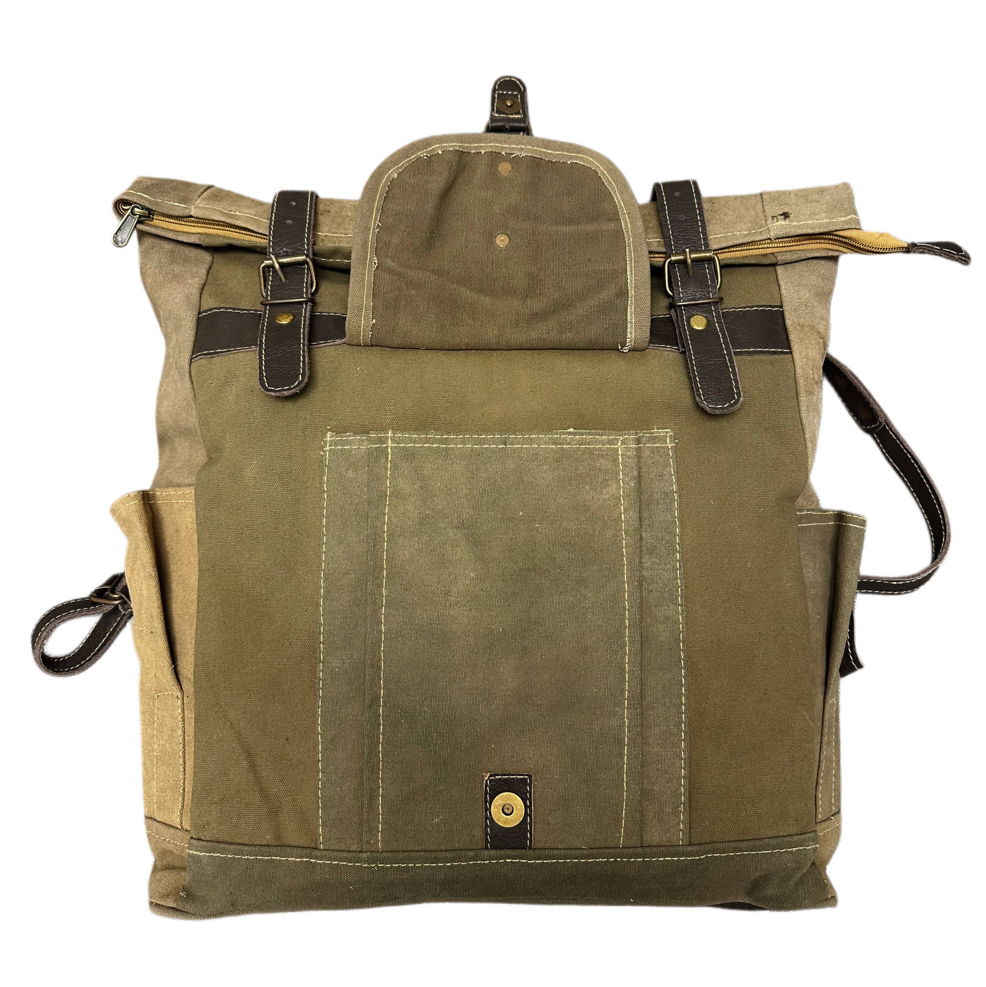 Large Recycled Military Tent Backpack