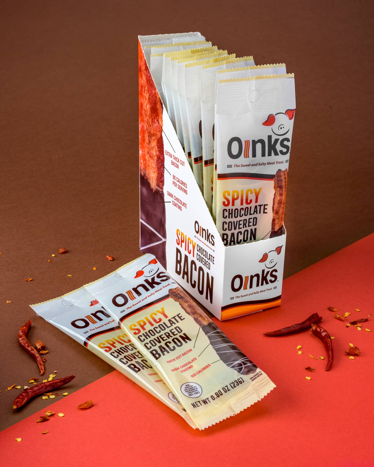 Spicy Chocolate Covered Bacon