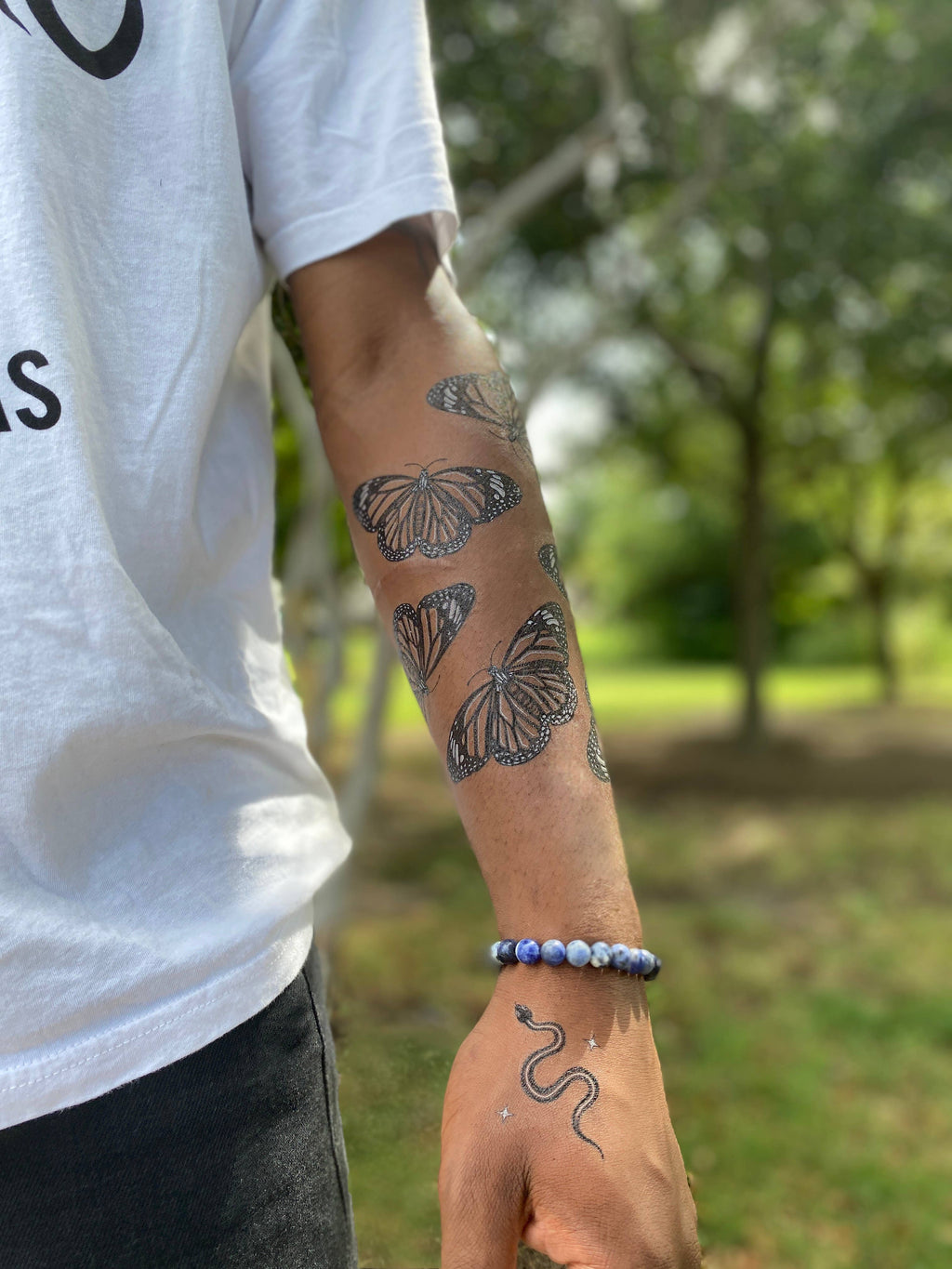 Monarch Butterfly Temporary Tattoo: 2-Pack