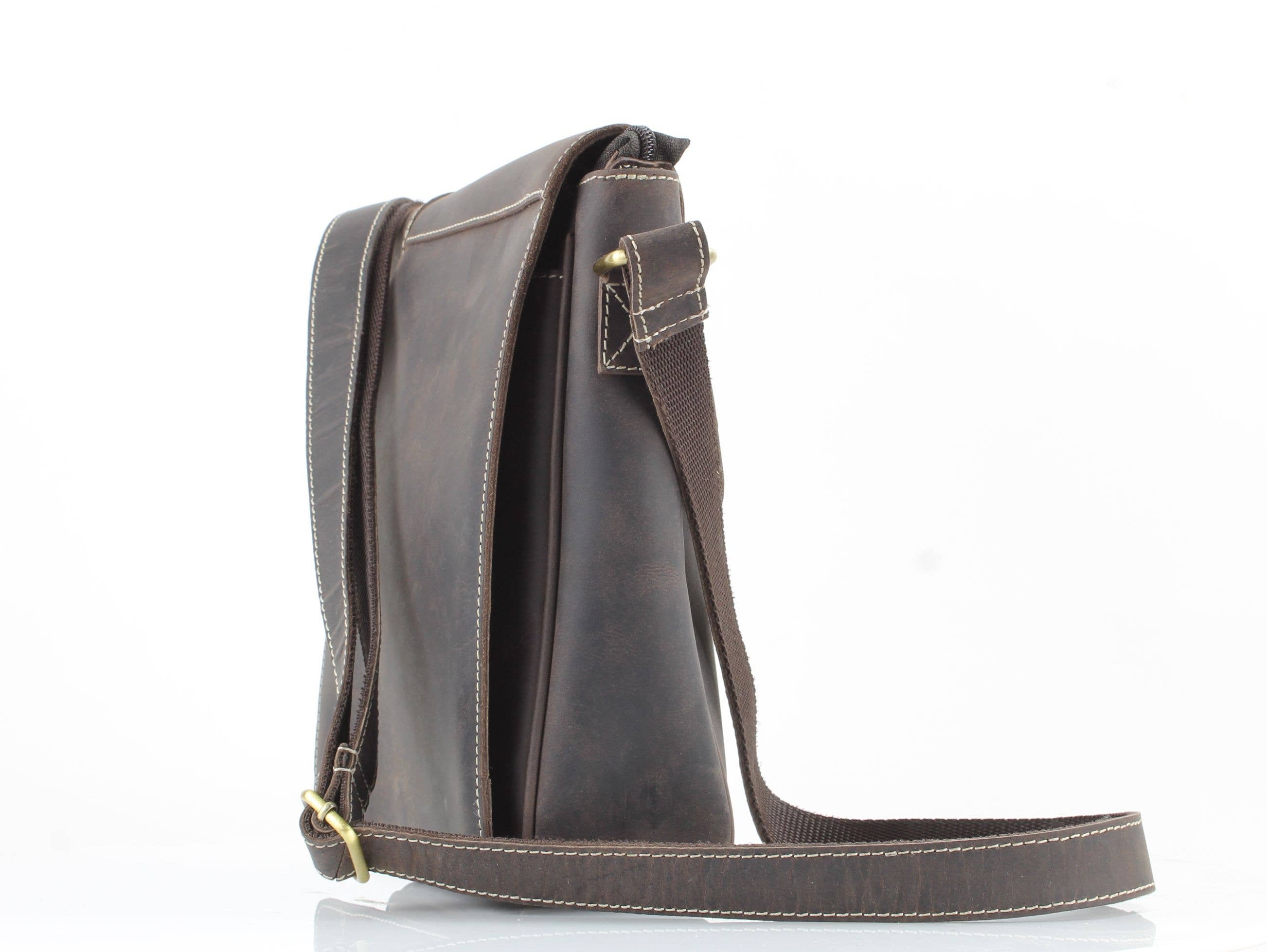 Hunter Leather Crossbody Front Zip Pocket