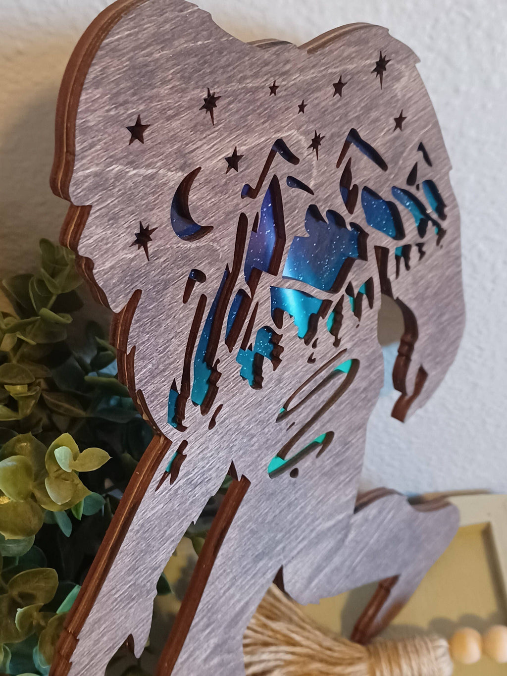 Bigfoot Sasquatch Colorado Flag Night Sky Art