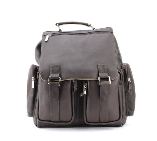 Leather Impressions Inc Computer Back Pack Style : 7274 Brown