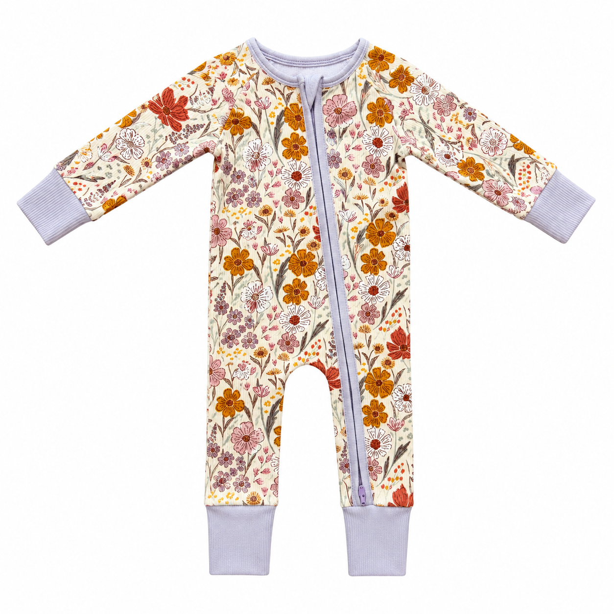 Bamboo Zippy Callie Wildflower Ribbed Bamboo