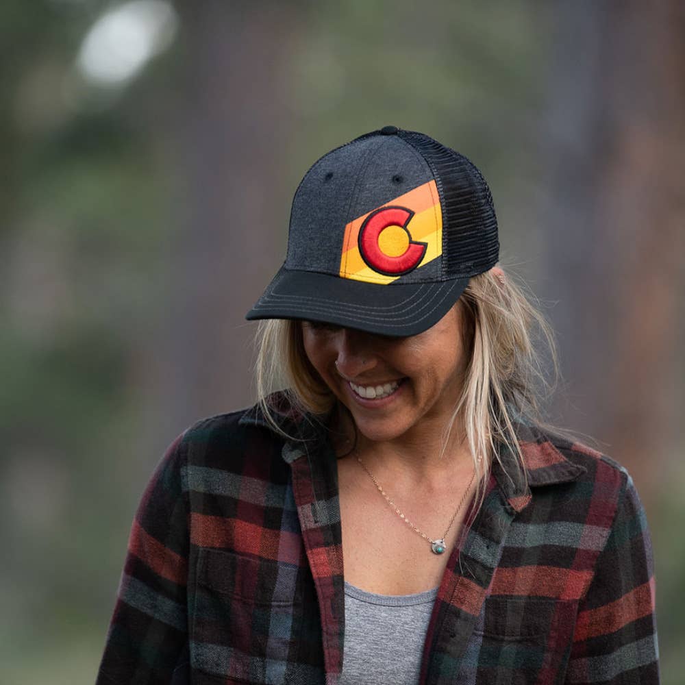 Trucker Hat - Monochromatic Grey - Black
