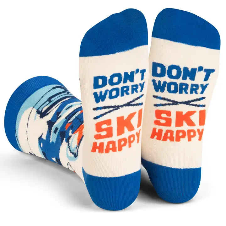 Fun Socks Don't Worry - Ski Happy
