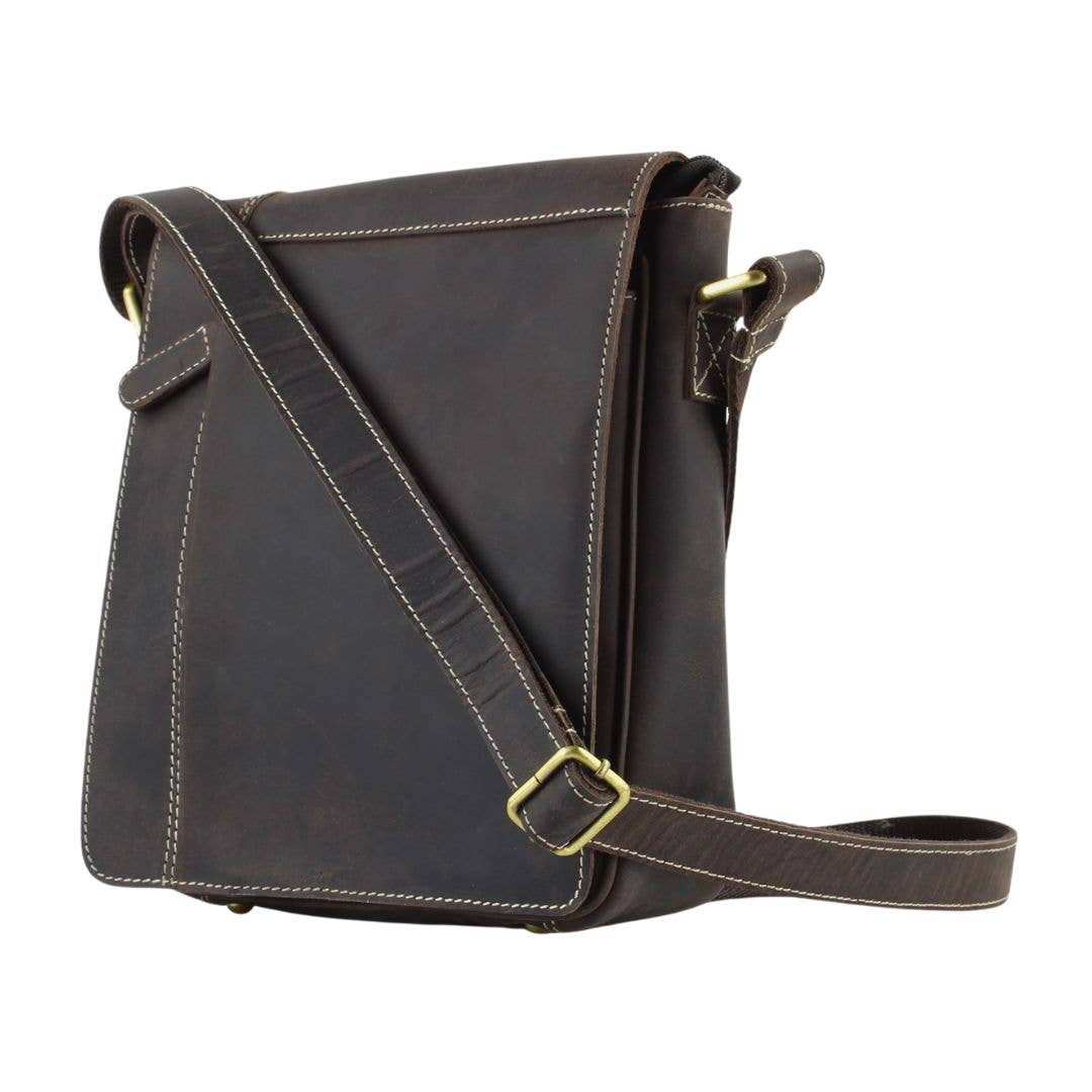 Hunter Leather Crossbody Front Zip Pocket